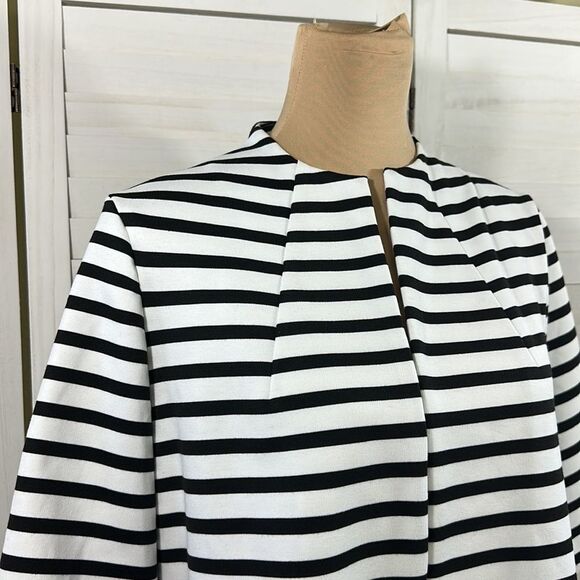 Chico's Jacket Size 1 (8) Ponte Striped Black & White - Picture 5 of 16